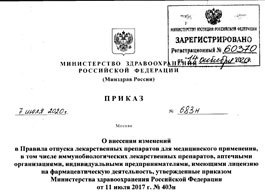 В приказ Минздрава № 403н о правилах отпуска лекарств внесены изменения