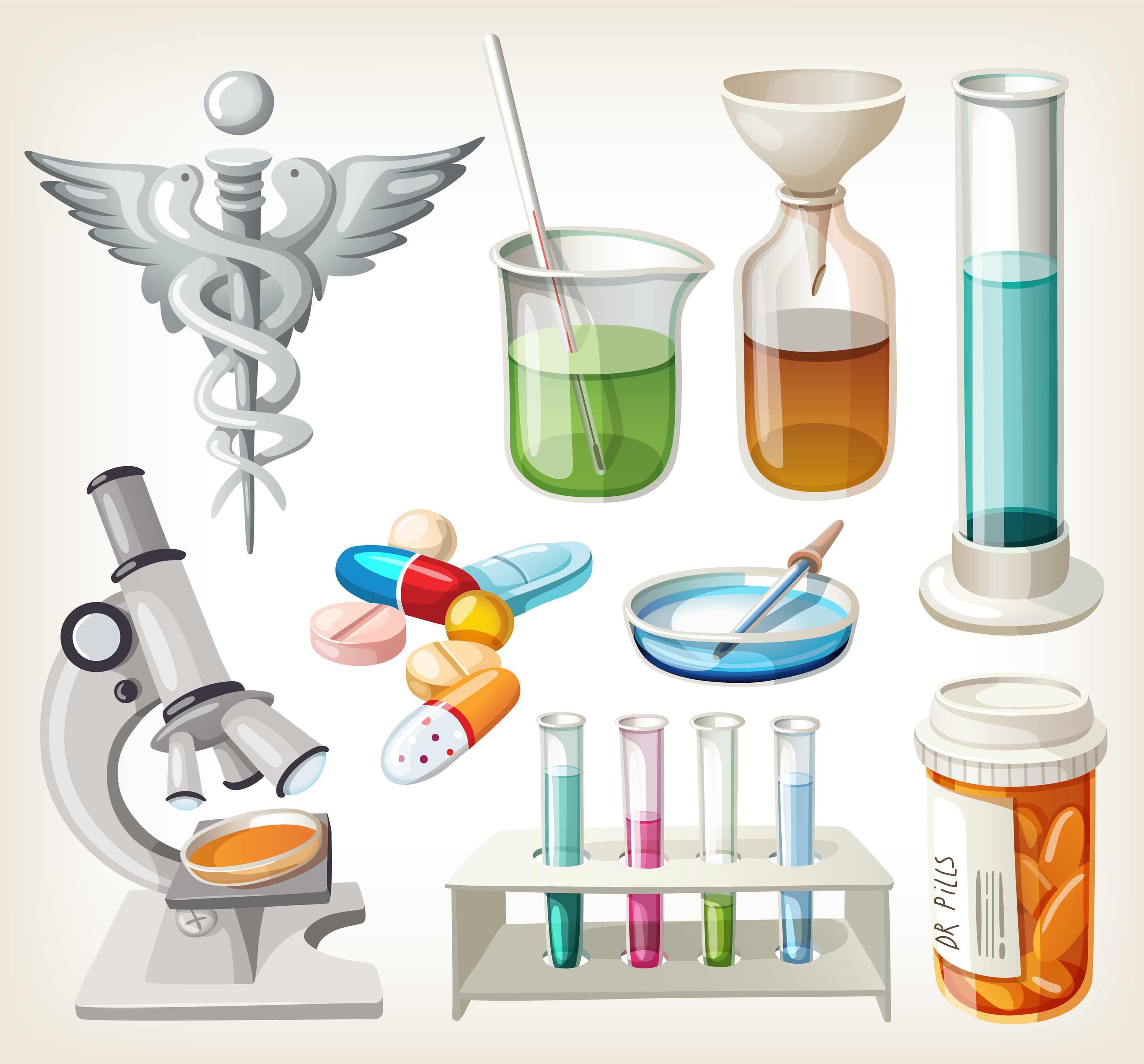 Какие предметы медицины. Предметы фармацевта. Медицинские атрибуты. Инструменты фармацевта. Фармакология вектор.