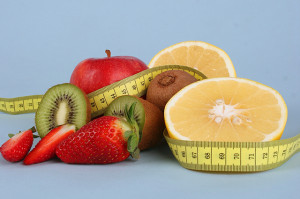 fruit and a tape measure